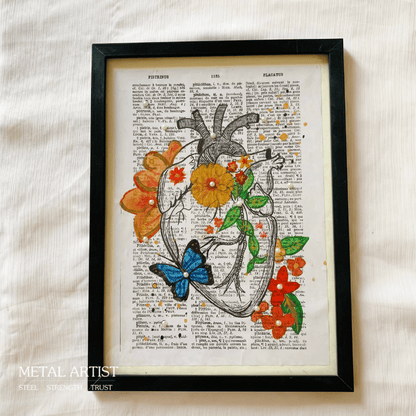 Handmade Body Talk Medical Art Pack of 6 Framed