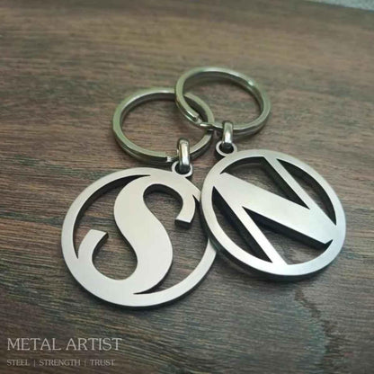 Stainless Steel Customized Alphabets Keychain